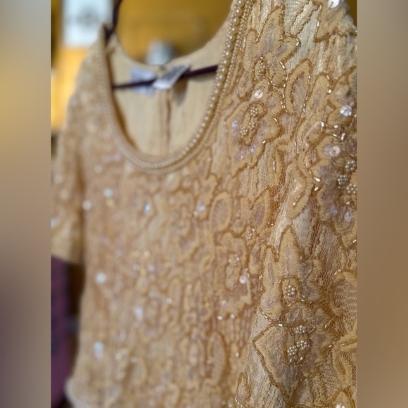 Vintage Scala Sequins and Chiffon Gown size L - Picture 3 of 8